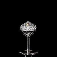 14K White Gold Pear-Shaped Martini Stud Earrings with Lab-Grown Diamonds - 3.03 Total Carat Weight, F Color, VS1 Clarity - Covaloro Fine Jewelry