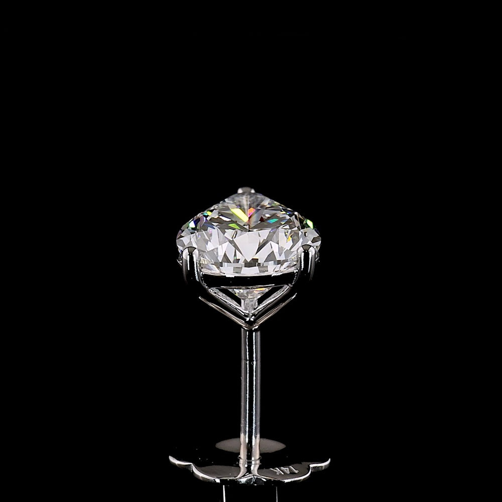 14K White Gold Pear-Shaped Martini Stud Earrings with Lab-Grown Diamonds - 3.03 Total Carat Weight, F Color, VS1 Clarity - Covaloro Fine Jewelry