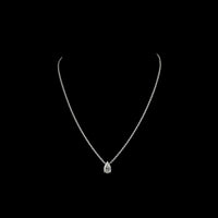14K White Gold Pear-Shaped Solitaire Pendant with 1.65 Carat Lab-Grown Diamond - E-F Color VVS2 Clarity IGI Certified - Covaloro Fine Jewelry