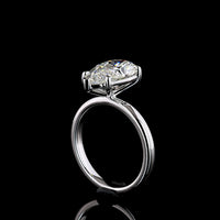 14K White Gold Pear-Shaped Solitaire Ring with 3.60 Carat E-F VVS2 Lab Diamond - IGI Certified - Covaloro Fine Jewelry