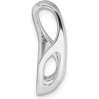 14K White Gold Peg-Set and Channel Diamond Slide Mounting Fits Up to 2mm Regular and 6mm Omega - No Stones Included by Oro Pregiato