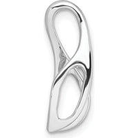 14K White Gold Peg-Set Slide Mounting for 2mm Regular and 6mm Fancy Omega Chains by Oro Pregiato