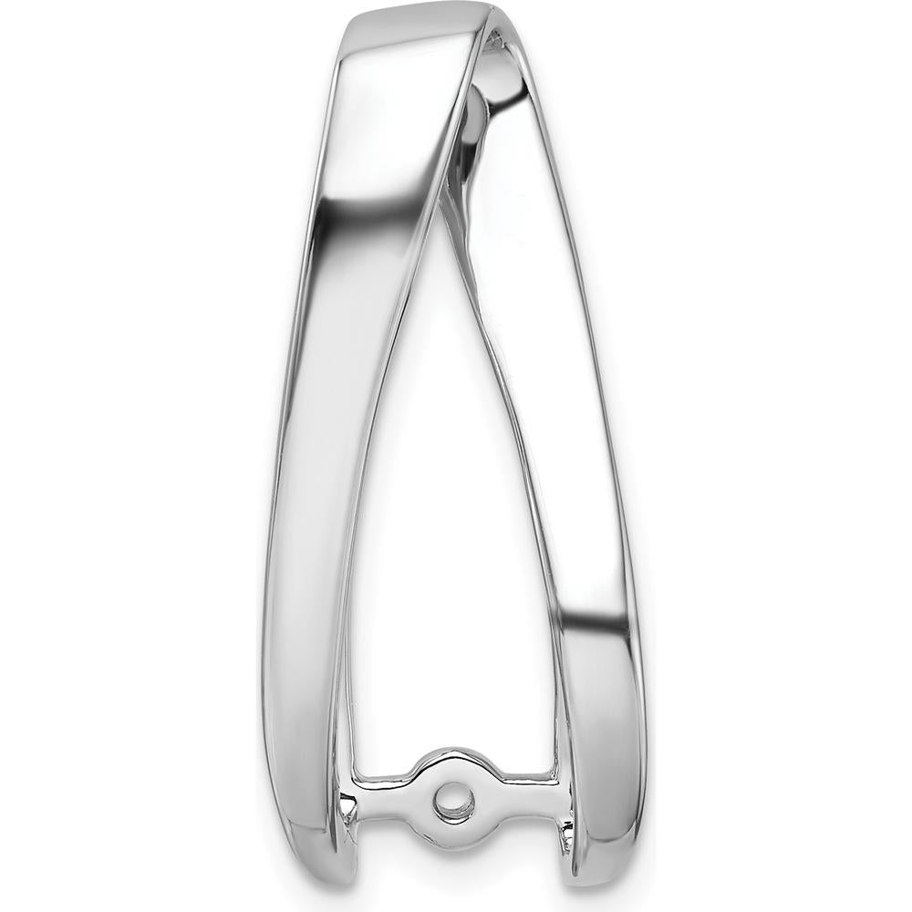 14K White Gold Peg-Set Slide Mounting for 6mm Regular or 8mm Fancy Stones by Oro Pregiato