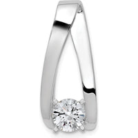 14K White Gold Peg-Set Slide Mounting for 6mm Regular or 8mm Fancy Stones by Oro Pregiato