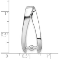 14K White Gold Peg-Set Slide Mounting for 6mm Regular or 8mm Fancy Stones by Oro Pregiato