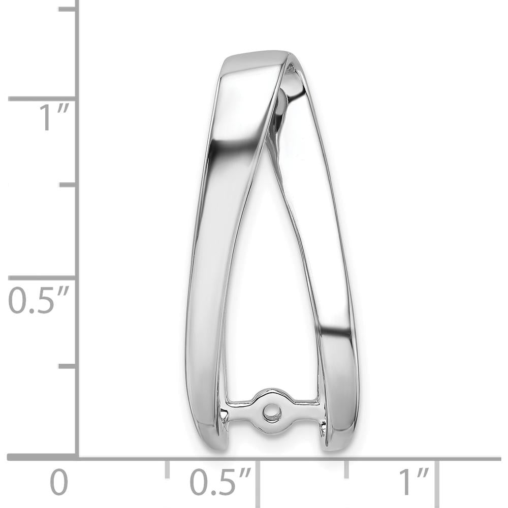 14K White Gold Peg-Set Slide Mounting for 6mm Regular or 8mm Fancy Stones by Oro Pregiato