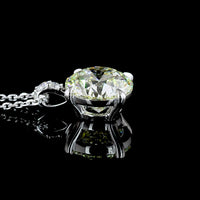 14K White Gold Pendant Necklace with 2.50 Carat Round Brilliant Lab Diamond and 0.06 Carat Accent Stones - IGI Certified 2.56 Total Carat Weight - Covaloro Fine Jewelry