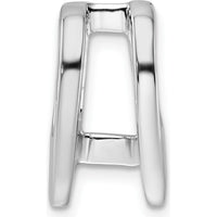 14K White Gold Pendant Slide Mounting for 5.25mm Stone - Fits up to 6mm Omega by Oro Pregiato