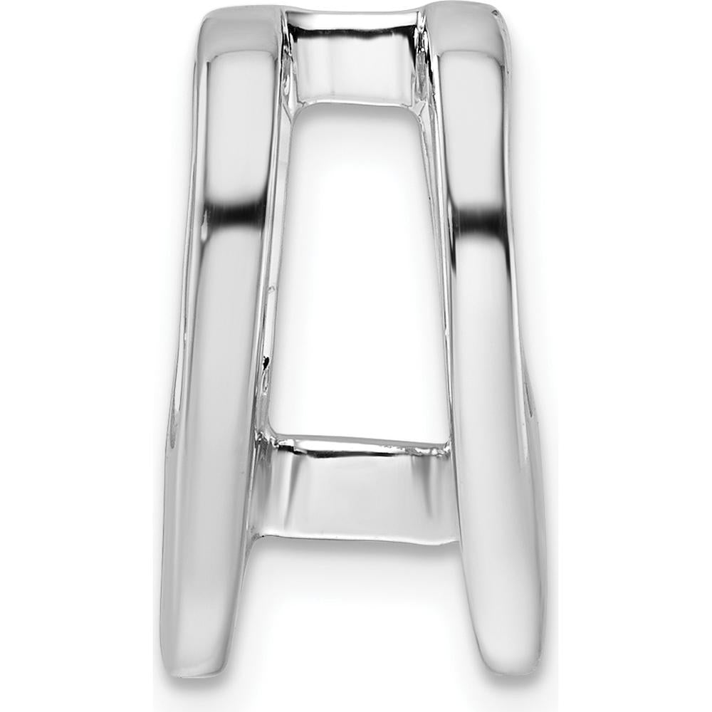 14K White Gold Pendant Slide Mounting for 5.25mm Stone - Fits up to 6mm Omega by Oro Pregiato