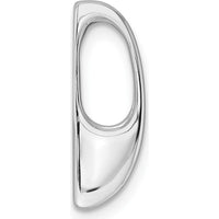 14K White Gold Pendant Slide Mounting for 5.25mm Stone - Fits up to 6mm Omega by Oro Pregiato