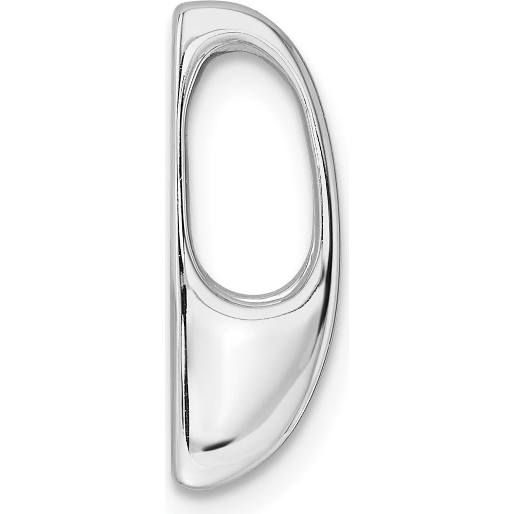 14K White Gold Pendant Slide Mounting for 5.25mm Stone - Fits up to 6mm Omega by Oro Pregiato
