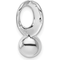 14K White Gold Pendant with 1/15 Carat Diamonds and Freshwater Cultured Pearl - Elegant Pearl Charm by Monteluci Fine Jewelry