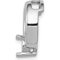 14K White Gold Pendant with 4.4mm Round Diamond Setting - Rhodium Plated by Oro Pregiato