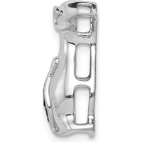 14K White Gold Penguin Charm Pendant with Round Black Diamonds - 0.017 Carat Total Diamond Weight by Monteluci Fine Jewelry