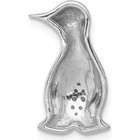 14K White Gold Penguin Slide with Diamond Accents - 0.022 Carat Total Diamond Weight by Monteluci Fine Jewelry