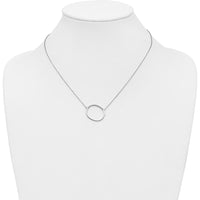 14K White Gold Personalized Sideways Diamond "O" Necklace - 0.20 Carat Total Diamond Weight by Oro Pregiato