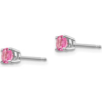 14K White Gold Pink Spinel Stud Earrings - 0.270 Carat Total Gem Weight by Monteluci Fine Jewelry