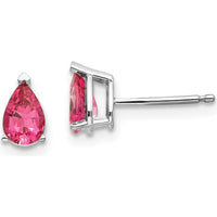 14K White Gold Pink Spinel Stud Earrings - 0.46 Carat Total Gem Weight by Monteluci Fine Jewelry