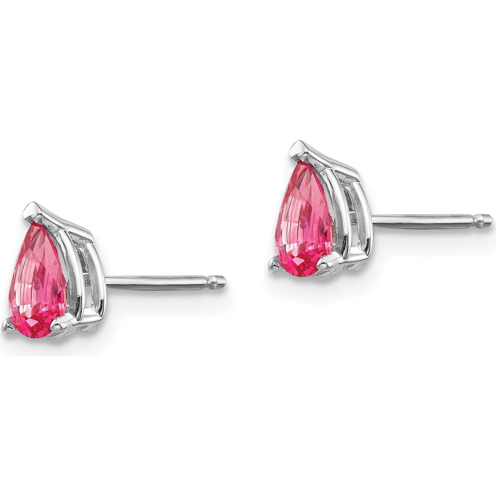 14K White Gold Pink Spinel Stud Earrings - 0.46 Carat Total Gem Weight by Monteluci Fine Jewelry