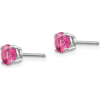 14K White Gold Pink Spinel Stud Earrings - 0.52 Carat Total Spinel Weight by Monteluci Fine Jewelry