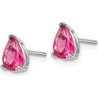14K White Gold Pink Spinel Stud Earrings - 0.85 Carat Total Pink Spinel Weight by Monteluci Fine Jewelry