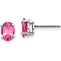 14K White Gold Pink Spinel Stud Earrings - 0.88 Carat Total Spinel Weight by Monteluci Fine Jewelry