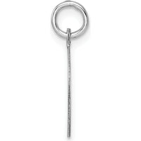 14K White Gold Plain Circular Engravable Disc Charm Pendant by Oro Pregiato