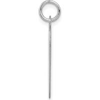 14K White Gold Plain Engravable Heart Charm with Polished Finish - 27mm Length by Oro Pregiato