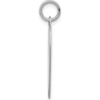 14K White Gold Plain Engravable Heart Pendant - Personalized and Polished Design by Oro Pregiato