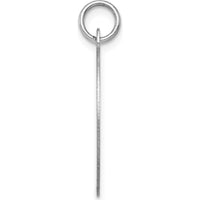 14K White Gold Plain Engravable Oval Disc Charm with Polished Finish by Oro Pregiato