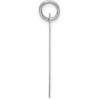 14K White Gold Plain Engraveable Dog Tag Disc Charm - 23mm Length by Oro Pregiato
