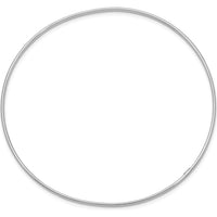 14K White Gold Polished 1.50mm Slip-on Round Bangle Bracelet by Oro Pregiato