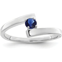 14K White Gold Polished 1-Stone Mother's Ring Mounting by Monteluci Fine Jewelry