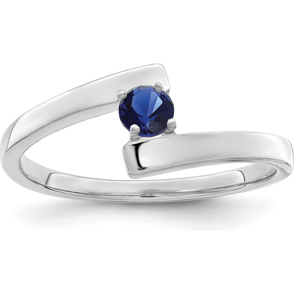 14K White Gold Polished 1-Stone Mother's Ring Mounting by Monteluci Fine Jewelry