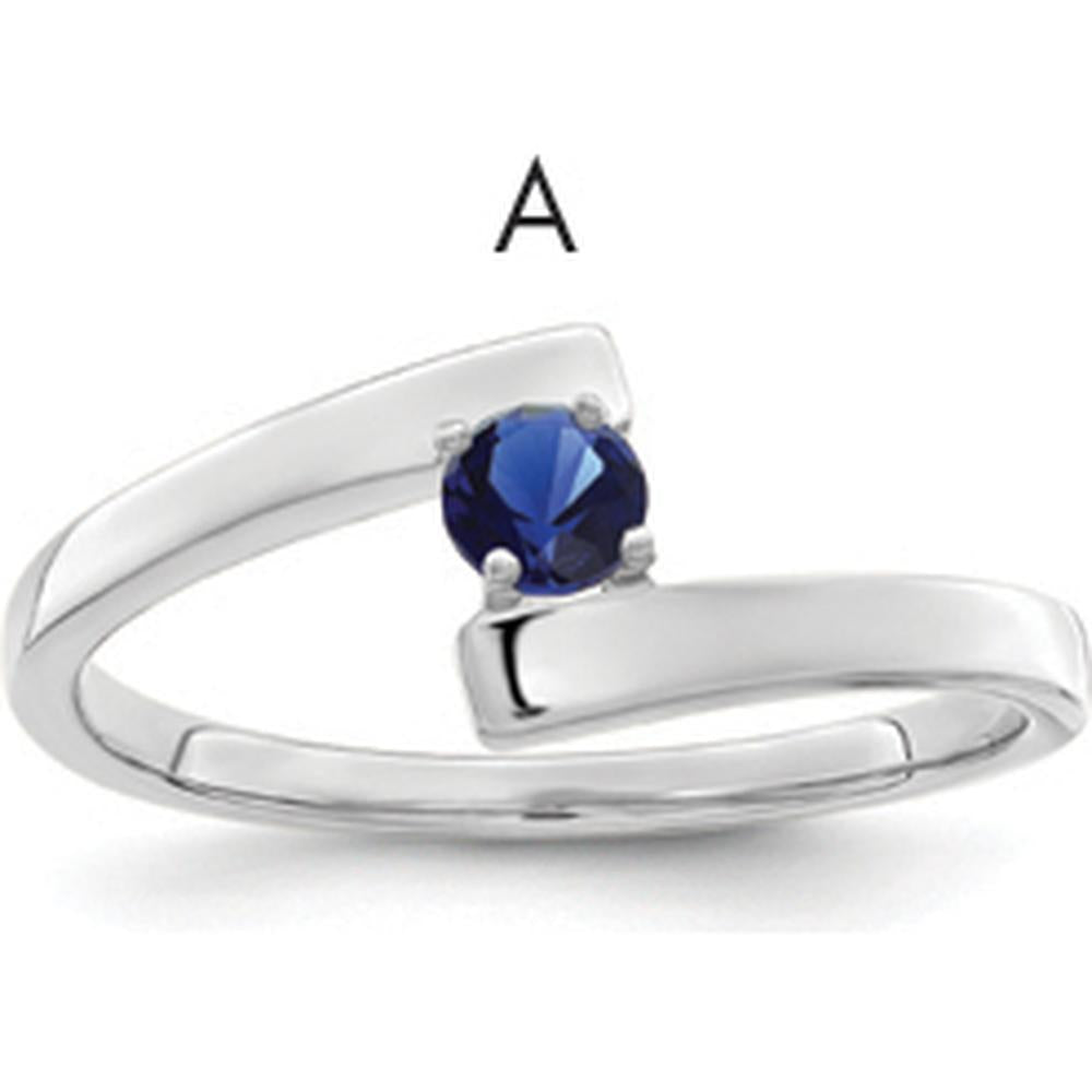 14K White Gold Polished 1-Stone Mother's Ring Mounting by Monteluci Fine Jewelry