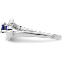 14K White Gold Polished 1-Stone Mother's Ring Mounting by Monteluci Fine Jewelry
