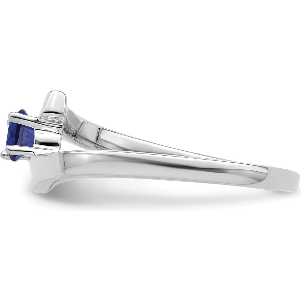 14K White Gold Polished 1-Stone Mother's Ring Mounting by Monteluci Fine Jewelry