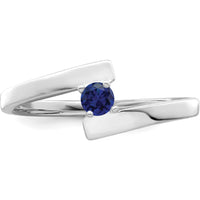 14K White Gold Polished 1-Stone Mother's Ring Mounting by Monteluci Fine Jewelry