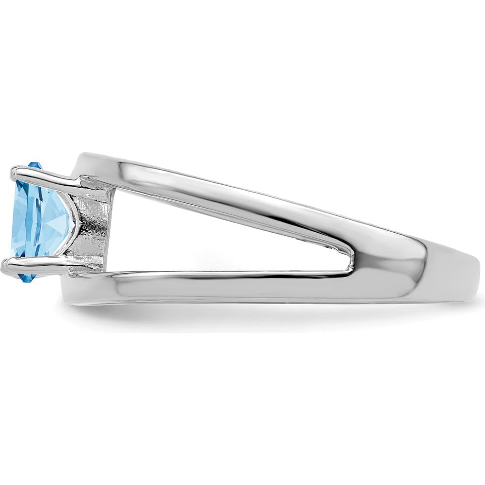 14K White Gold Polished 2-Stone Mother's Ring Mounting - Customizable for Personal Gemstones by Oro Pregiato