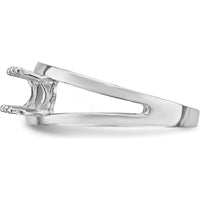 14K White Gold Polished 2-Stone Mother's Ring Mounting - Customizable for Personal Gemstones by Oro Pregiato