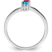 14K White Gold Polished 2-Stone Mother's Ring Mounting by Monteluci Fine Jewelry