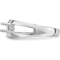 14K White Gold Polished 3-Stone Mother's Ring Mounting - Customizable Design by Oro Pregiato