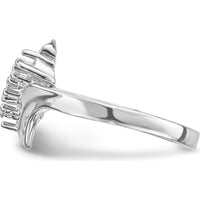14K White Gold Polished 4-Stone Mother's Ring Mounting - Customizable Design by Oro Pregiato