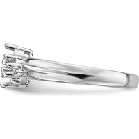 14K White Gold Polished 4-Stone Mother's Ring Mounting - Customizable for Family Stones by Oro Pregiato
