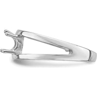 14K White Gold Polished 4-Stone Mother's Ring Mounting - Customizable Gemstone Settings by Monteluci Fine Jewelry