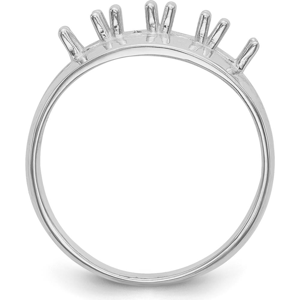 14K White Gold Polished 4-Stone Mother's Ring Mounting by Oro Pregiato