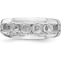 14K White Gold Polished 4-Stone Mother's Ring Mounting by Oro Pregiato