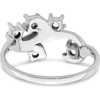 14K White Gold Polished 5-Stone Mother's Ring Mounting - Customizable Setting for Personalized Family Jewelry by Monteluci Fine Jewelry