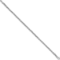 14K White Gold Polished 5mm Fancy Link Bracelet - 7.5 inches by 0