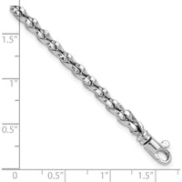 14K White Gold Polished 5mm Fancy Link Bracelet - 7.5 inches by 0